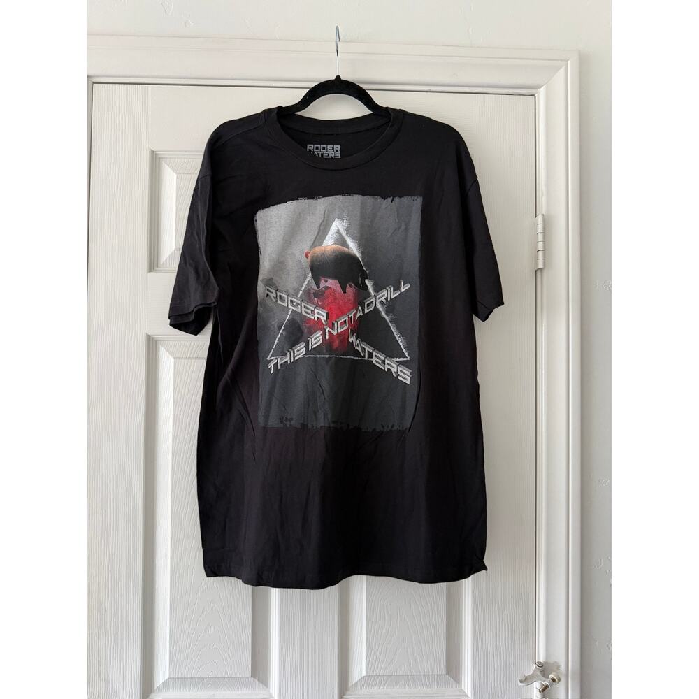 roger waters black this is not a drill us tour 2022 band tee‎ unisex size large